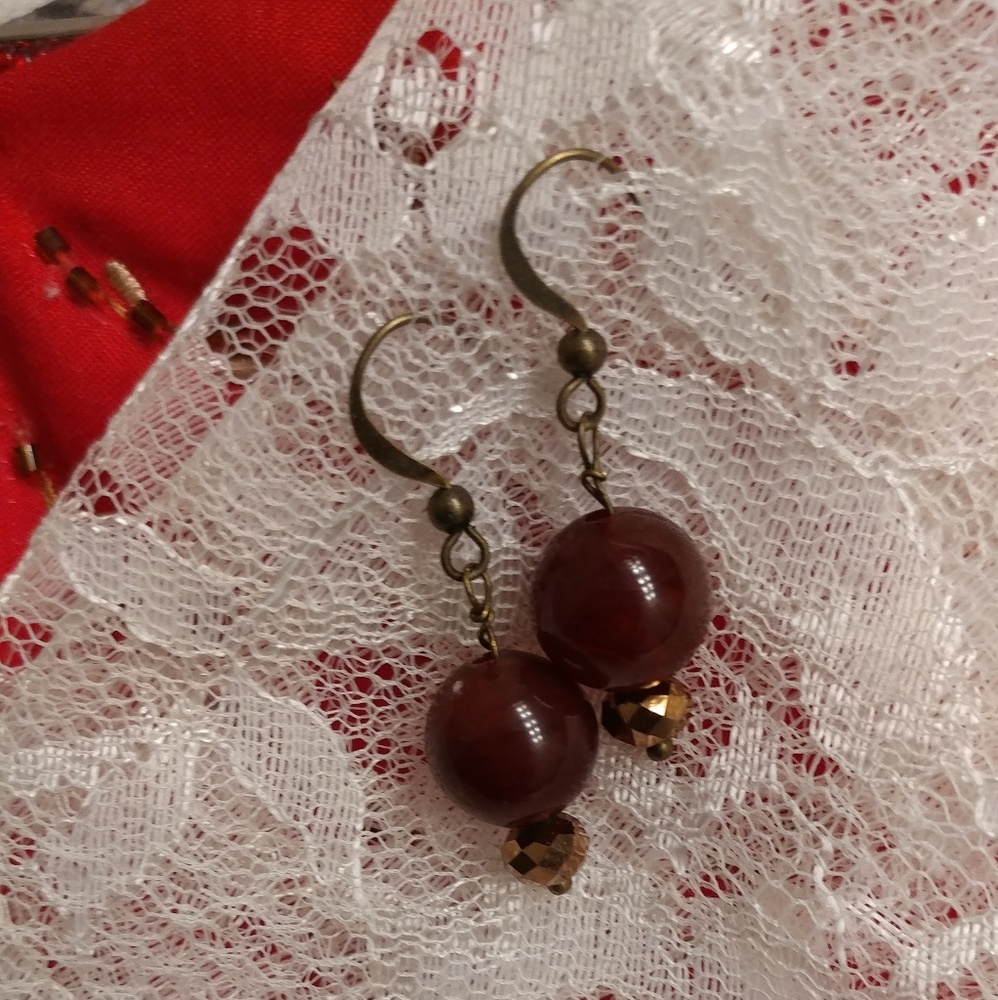 Handcrafted short dangle earrings